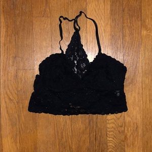 Black lace bralette from aerie